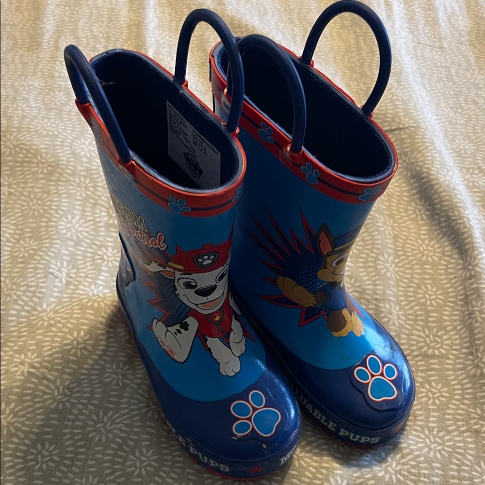 Kids Blue Paw Patrol Rain Boots 5-6